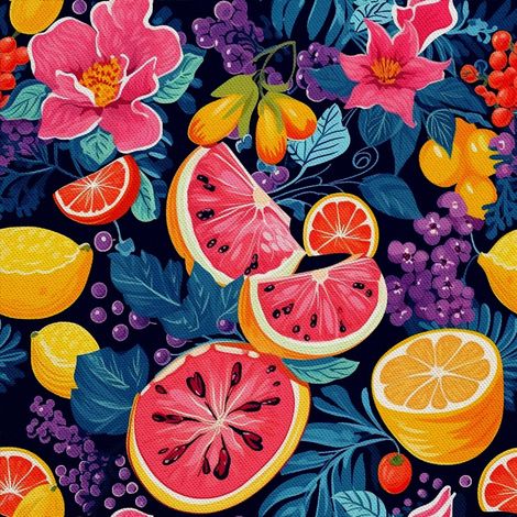 Tela decorativa para exteriores Oxford - Motivo frutal  DX6265 (1/5)