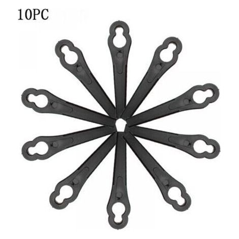 Replacement Blades for Lawn Trimmers, 10 Pcs Lawn Trimmer Blades, Universal Lawn Mower Blades, Grass Trimmer Blade Replacement (1/4)