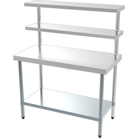Table Inox Murale - Avec Etagère de Chef - Gamme 600 - Combisteel