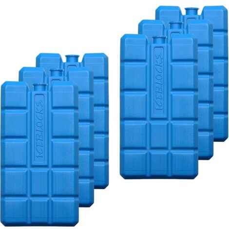 6 Pain de Glace pour Sac Isotherme Bloc de Glace 12h de Refroidissement env. 200 g par unité env. 8,1 x 15,2 x 2,2 cm également pour glacière (1/5)
