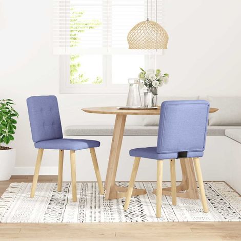 Maison Exclusive - Sedie da Pranzo 2 pz Blu Jeans in Tessuto (1/5)