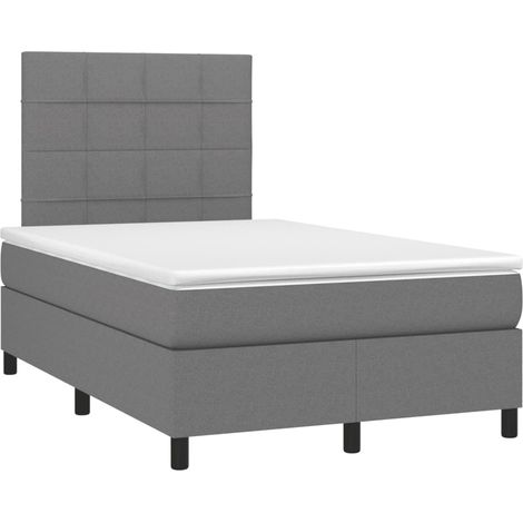 Maison Exclusive - Giroletto a Molle con Materasso Grigio Scuro 120x190cm Tessuto