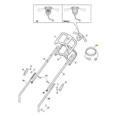 15 m H05VV-F3-Stromkabel (UK-Stecker) ORIGINAL STIGA – 1911-9291-01