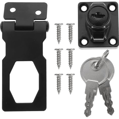 Verrou de porte WOONEKY en alliage zinc, loquet verre noir 6,35 (1/5)