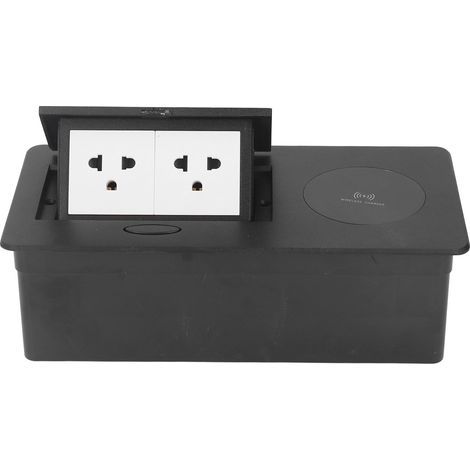 Versenkte Tischsteckdose, verdeckte 3-fach Steckdosenleiste nach US-Standard, kabelloses Laden, 15A 127V, elektrischer Tischanschluss. (1/5)