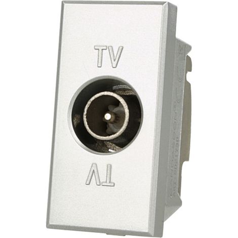 Presa TV Passante Maschio Silver Tech Compatibile Bticino Axolute SD2173DT (1/3)
