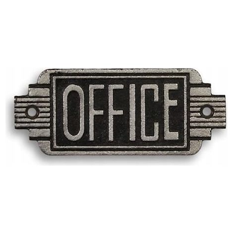 Plaque en fonte pour bureau, enseigne de bureau, suspension Art déco (1/5)