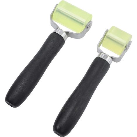 Lot de 2 rouleaux aplatissants pour stickers muraux, outil de beauté pour voiture et maison, design ergonomique pour une adhérence lisse et facile, idéal pour le papier peint. (1/5)