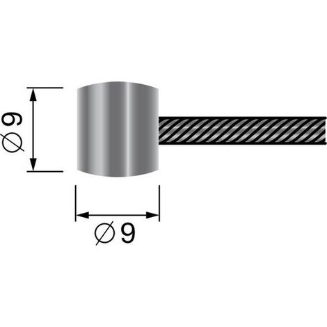 Câble souple tonneau universel - 2500 mm