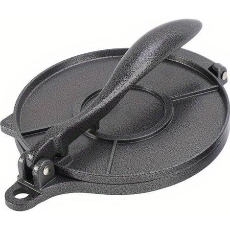 Presse à tortillas manuelle de 20 cm (7,87 pouces), en alliage d'aluminium, pour tacos et tortillas de maïs. Outils de cuisine pour presser la pâte. (1/5)
