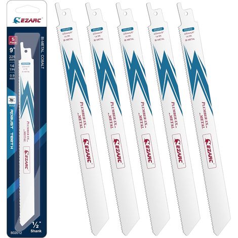 Reciprocating Saw Blade for Metal 14TPI 225mm R922PM (5-Pack) (1/5)