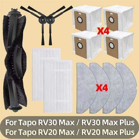 Per aspirapolvere Tapo RV30 Max/RV30 Max/RV20 Max/RV20 Max, ricambi: filtro, spazzola laterale principale, tampone di pulizia (1/2)
