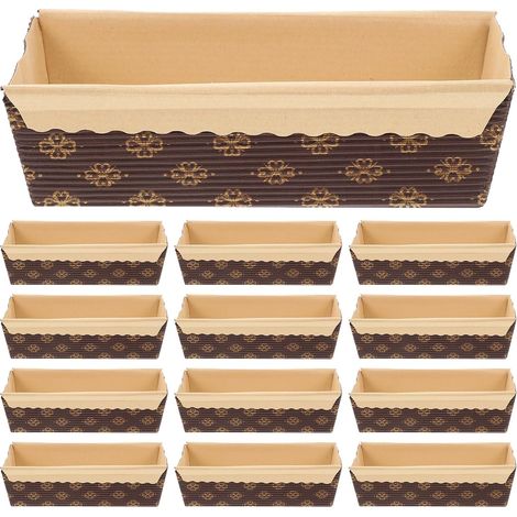 Moules En Papier Jetables Pour Cuisson De Gâteaux Pièces Rectangulaires Résistants À Haute Température Pour Pâtisserie Et Apéritifs 6.69X3.74X1.97In (1/5)