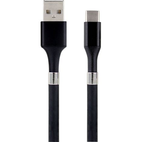 Câble USB-C /USB-A aimanté 2 m - noir (1/3)