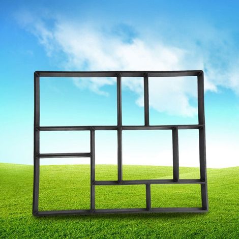Moule en pierre pour chemin de jardin, moule de rue, moule de pavage, moule en pierre de jardin, bricolage, étape/carrelage de sol, 10 grilles, 60x50x5cm