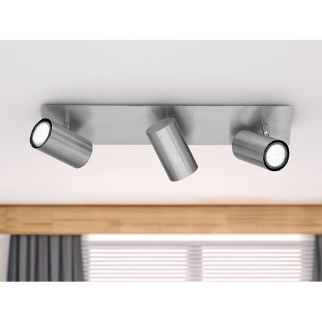 Deckenstrahler MARLEY Silber 3-flammig, Breite 48cm