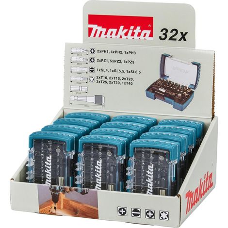 D-74762-12 Estuche de puntas con 2 adaptadores, 32pcs, (12 estuches en expositor) (1/3)