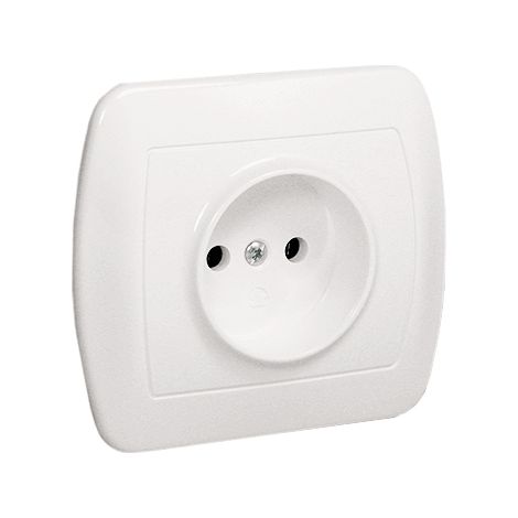Toma de corriente simple Simon Akord 16A IP20 blanca AG1e/11
