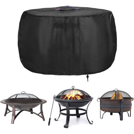 Housse de protection imperméable pour foyer extérieur à gaz propane avec cordon de serrage au fond