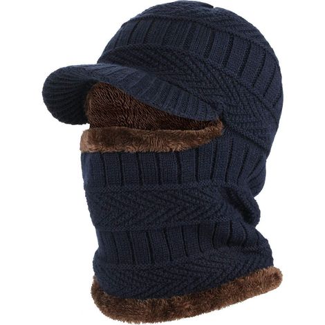 Sturmhaube mit Visier, winddicht, warm, Unisex, Marineblau (1/5)