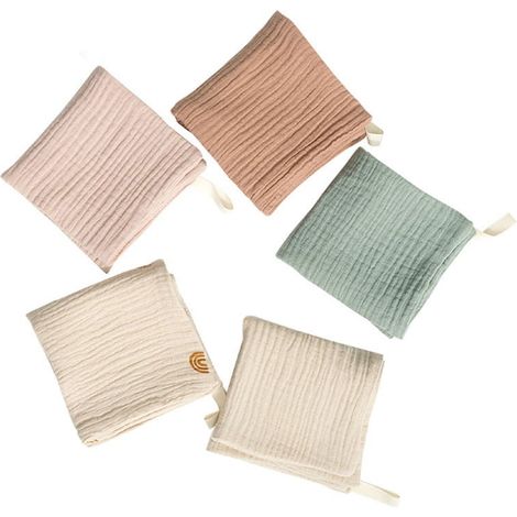 Gant De Bain - Mouchoir En Coton Gaze - Pour Bébé Et Visage - Lot De 5 (1/5)