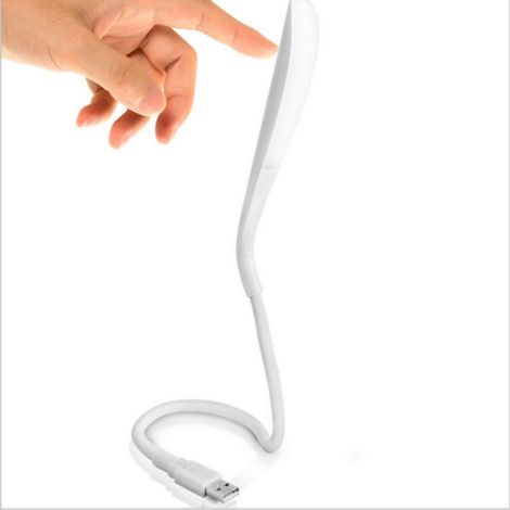 Lampe Led Avec Bras Flexible - Pour Clavier Ordinateur Lecture Couture Bureau - 3 Niveaux De Luminosité - Port Usb De Chargement - 14 Led - 85 G (1/5)