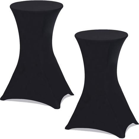 2er-Set schwarze Bezüge für hohen Klapptisch 105 cm (1/5)