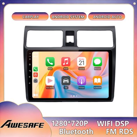 AWESAFE Autoradio Android 13 für Suzuki Swift (2005-2010) 4GB+64GB mit 10'' Touchscreen CarPlay Android Auto GPS Bluetooth