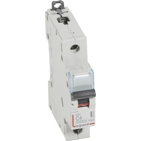 Legrand 407649 Circuit breaker dx≥ 6000 - screw/screw - 1P 230/400V 4A 10kA - curve C - protection departure
