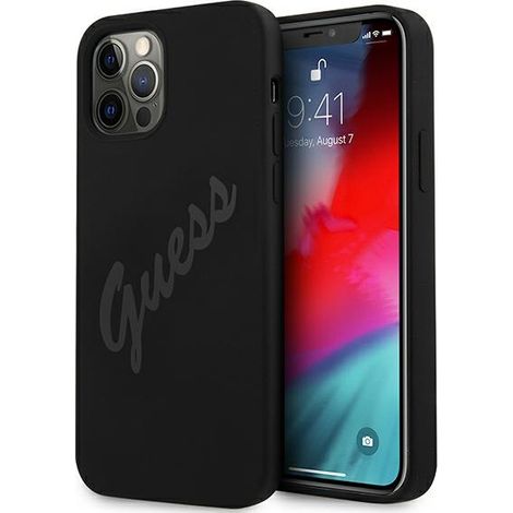 Funda rígida Guess GUHCP12LLSVSBK para iPhone 12 Pro Max de 6,7 pulgadas, color negro/negro, con diseño vintage. (1/5)