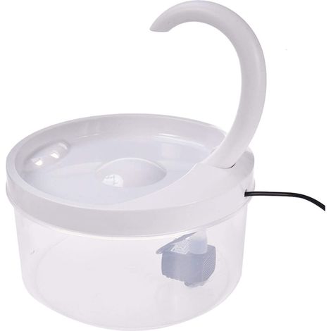 Fontaine à eau pour chats, fontaine à eau avec filtre et lumière LED, distributeur d'eau automatique pour animaux, fontaine à eau silencieuse pour animaux, distributeur d'eau pour chats, chiens et ois