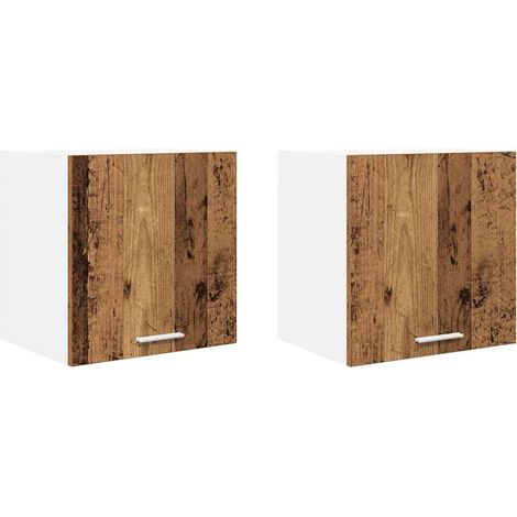 Maison Exclusive - Armadio pensile 2 pcs Legno Antico e Bianco 40 x 31 x 40 cm