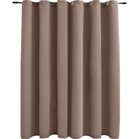 Blackout Curtain with Metal Rings Taupe 290x245 cm vidaXL