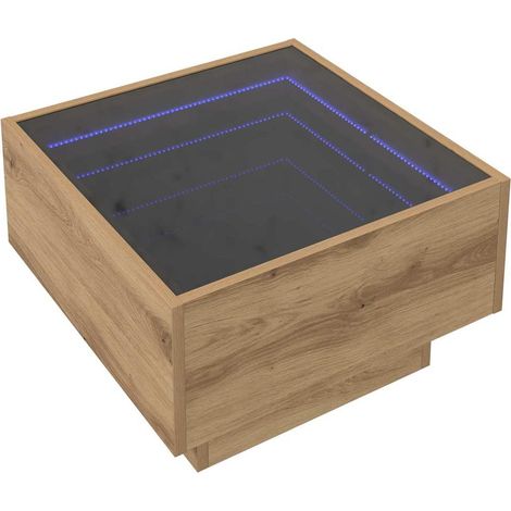 Table basse,Table d'appoint,Table de Salon chêne artisanal 50 x 50 x 30 cm Bois d'ingénierie CFW99858 (1/5)
