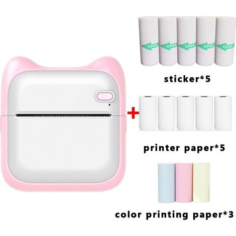 Imprimante portable thermique deux cent trois dpi sans fil pour étiquettes et photos accessoire créatif pour téléphone