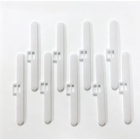 Les stores verticaux et les stores vénitiens sont des accessoires fragiles. Lamelles de rideaux en plastique à double crochet de 89 mm, lot de 10.