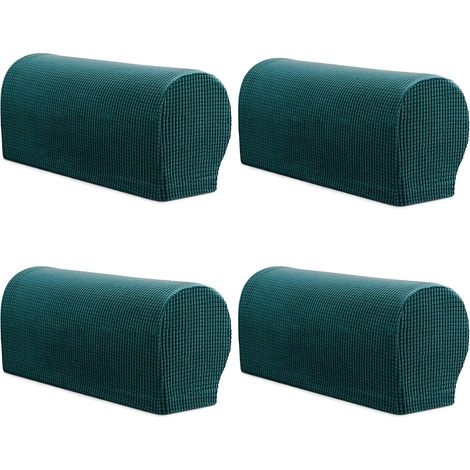 pièces Stretch Fauteuil Couch Accoudoir Housse Antidérapant Canapé Chaise Protecteur (Turquoise) (1/5)