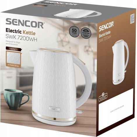 Sencor Bouilloire Électrique Moderne Blanc 1.7L 2200W