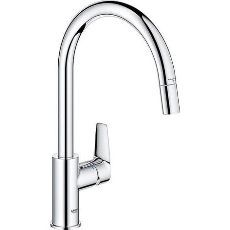 Grohe BauEdge Einhand-Spültischarmatur, Ausladung 215mm, hoch, (1/5)
