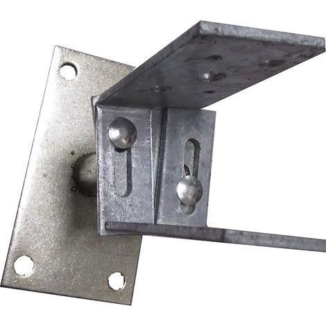 Connex HV4270 Pied de Poteau Hauteur reglable diametre 80-150 mm, galvanise a Chaud, Multicolore (1/3)