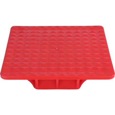 Cale de surface rouge pour cric hors route ABS, plaque de levage antidérapante réduisant l'enfoncement (1/5)