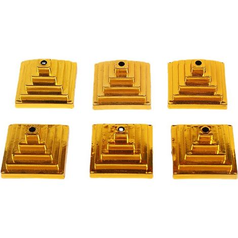 10 Stück (quadratisch) – Goldener Sockel – Premium-Flaggenständer