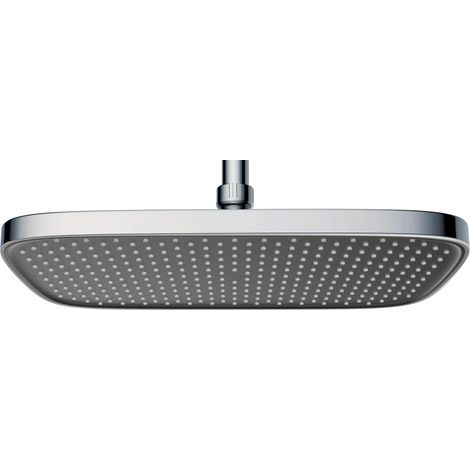 Bernstein – Pommeau de douche rectangulaire 30x21 cm – ABS à effet pluie – Buses anti-calcaire – Couleurs au choix chrome/noir mat - D2201E