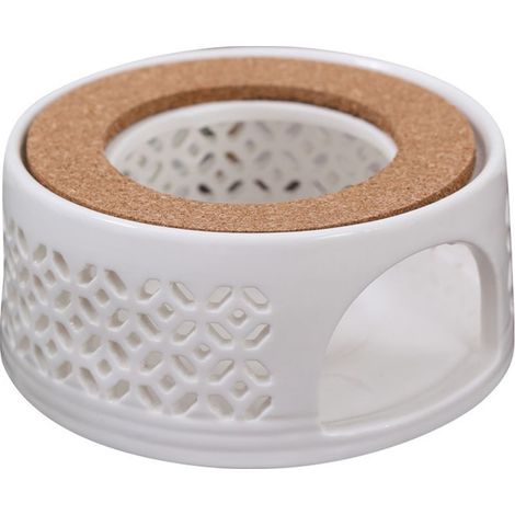 Chauffe-théière en porcelaine, chauffe-théière sans électricité, chauffe-théière blanc, chauffe-théière d'hiver pour la maison et le salon de thé. (1/5)