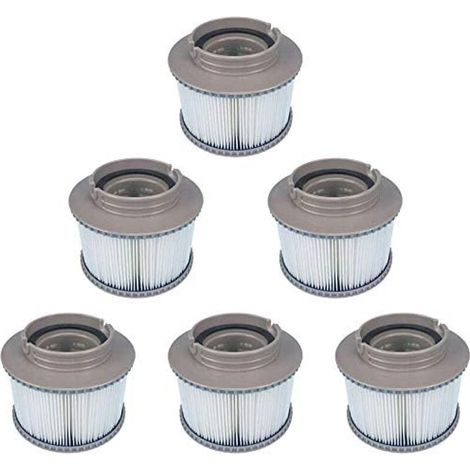 Pack of 6 MSpa FD2089 Replacement Filters, Compatible Filter Cartridges for Swimming Pools and Spas, Practical Accessories (1/5)