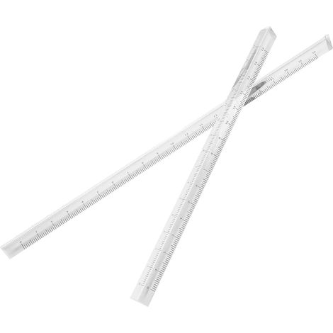 Homoyoyo Lot de 2 outils mesure en millimètre transparents (1/5)