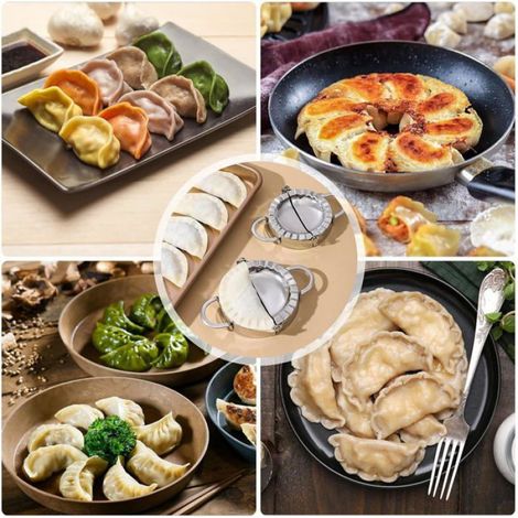 7 Pièces : laminoir à pâtisserie, machine à raviolis, moule à raviolis, moule à dumplings, ustensiles de cuisine en acier inoxydable (1/5)