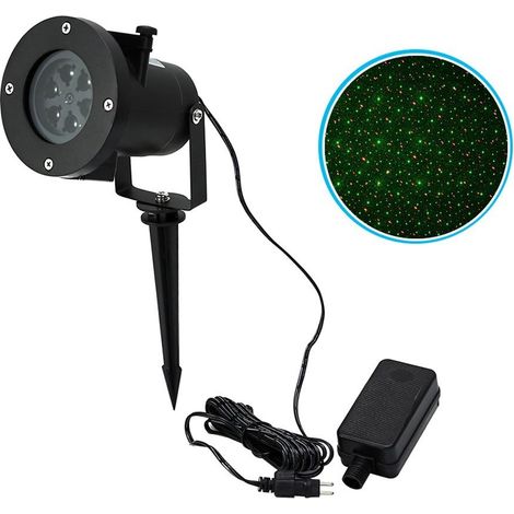 560897 Projecteur laser LED lumineux effet ROUGE ET VERT extérieur IP65 6W