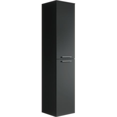 Mobiletto del bagno Venus 160 cm Nero Opaco - Mobiletto armadietto (1/4)