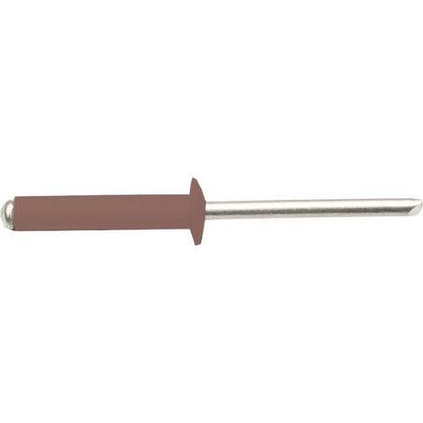 500 Rivets Aveugles Tête Ronde GORIVET ALX TRS 3.2 x 8 mm - Aluminium/Acier RAL 8012 - D-Work